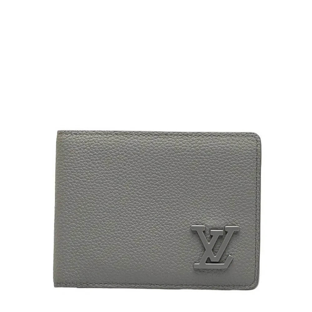 Louis Vuitton Aerogram Portefeuille Multiple Leather Card Case Gray